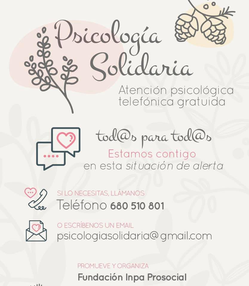 Ayuda de psicólogos/as voluntarios/as