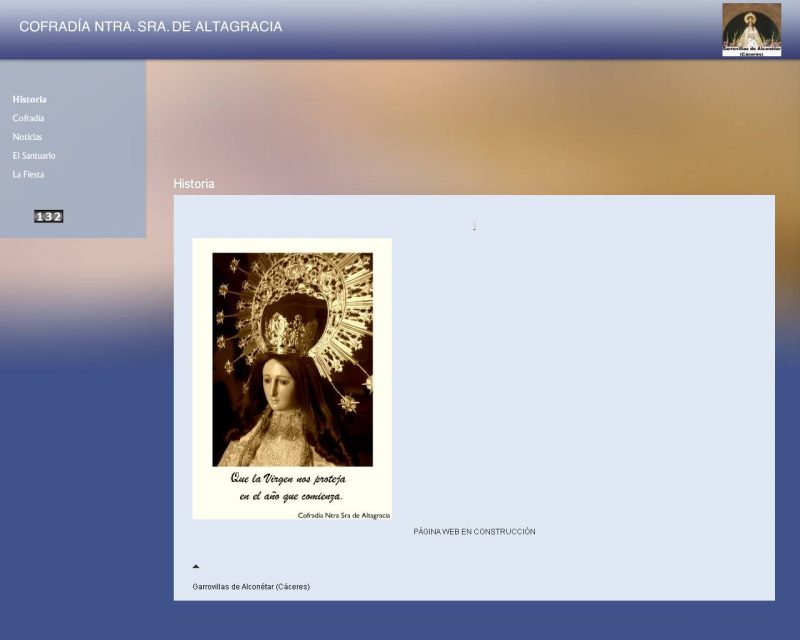 Nueva pagina web de la Cofradía de Nuestra Señora de Altagracia
