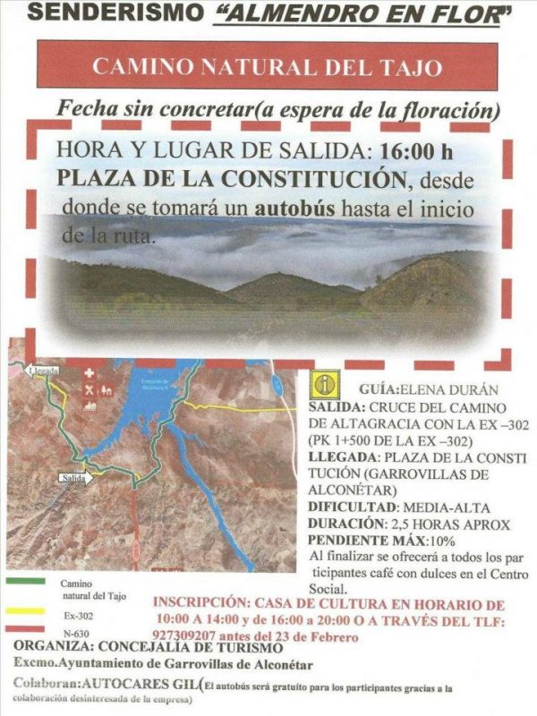 Ruta de senderismo camino del tajo