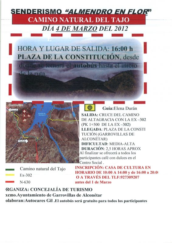 SENDERISMO ALMENDRO EN FLOR