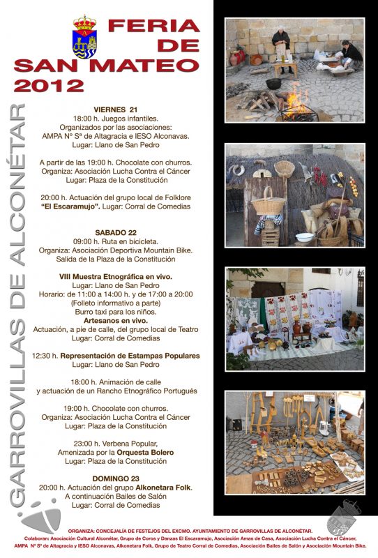 PROGRAMA DE LA FERIA DE SAN MATEO 2012