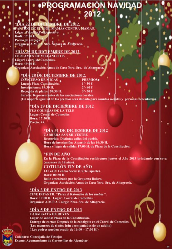 Programa fiestas Navideñas 2012