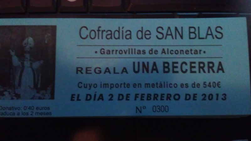 NUMEROS PREMIADOS SAN BLAS