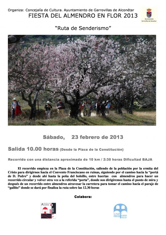 RUTA SENDERISMO ALMENDRO 2013