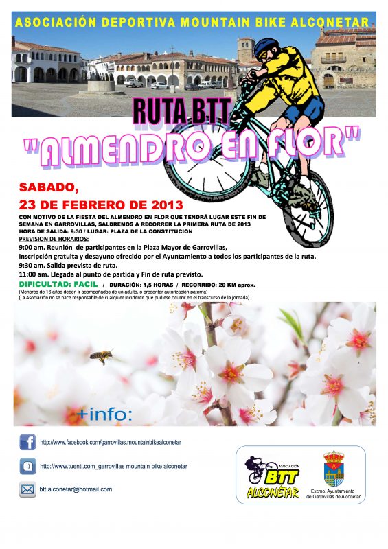 RUTA BICI ALMENDRO EN FLOR