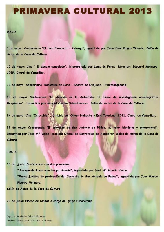 PRIMAVERA CULTURAL 2013