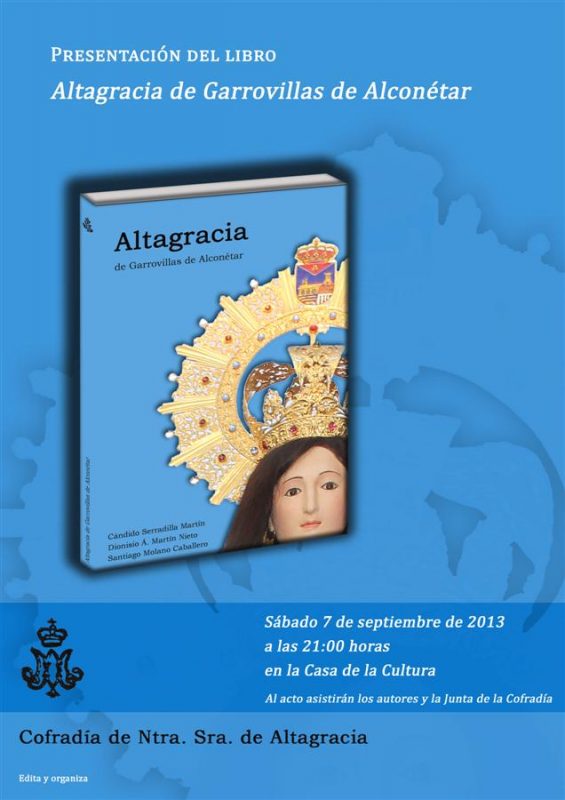 Presentación del libro Altagracia de Garrovillas