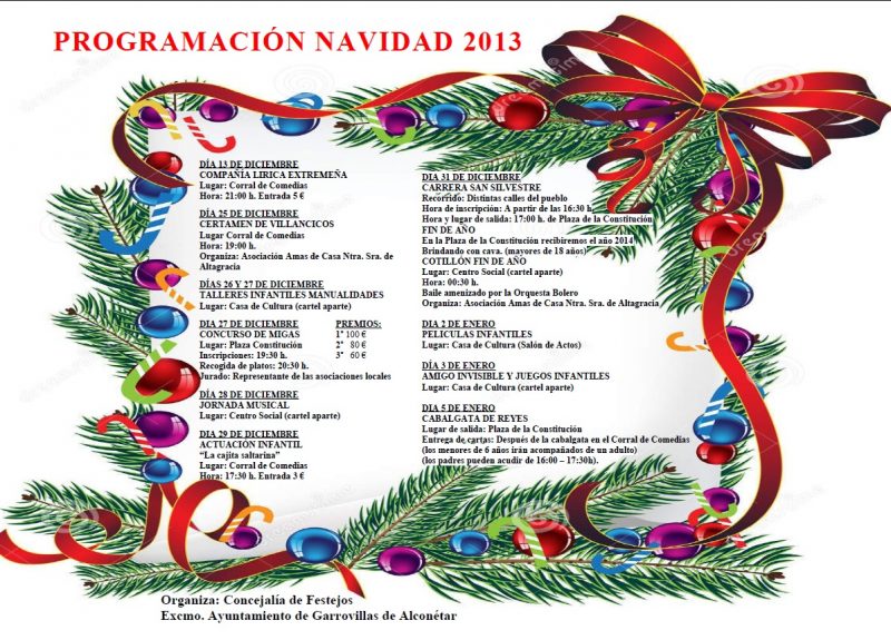 PROGRAMACION NAVIDAD 2013