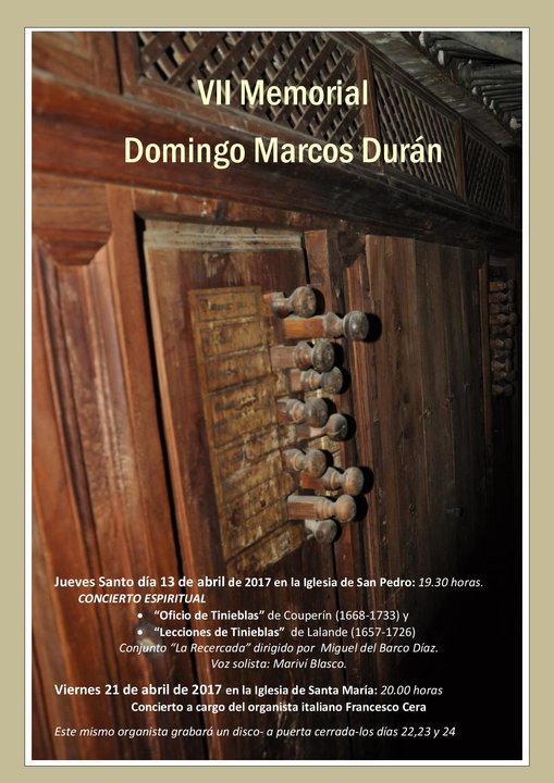 Programa del Memorial Domingo Marcos Duran.