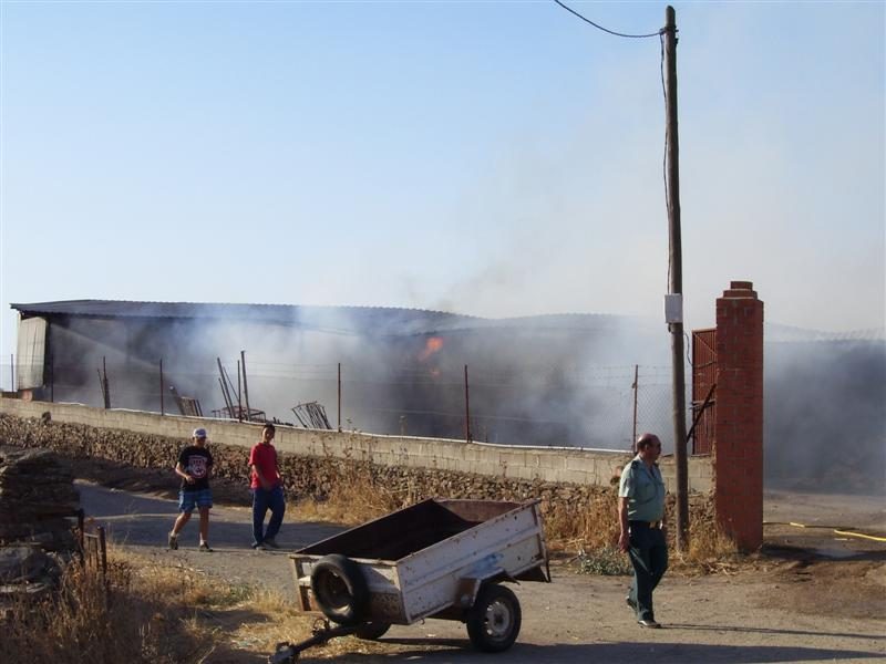 Fuego en un cobertizo