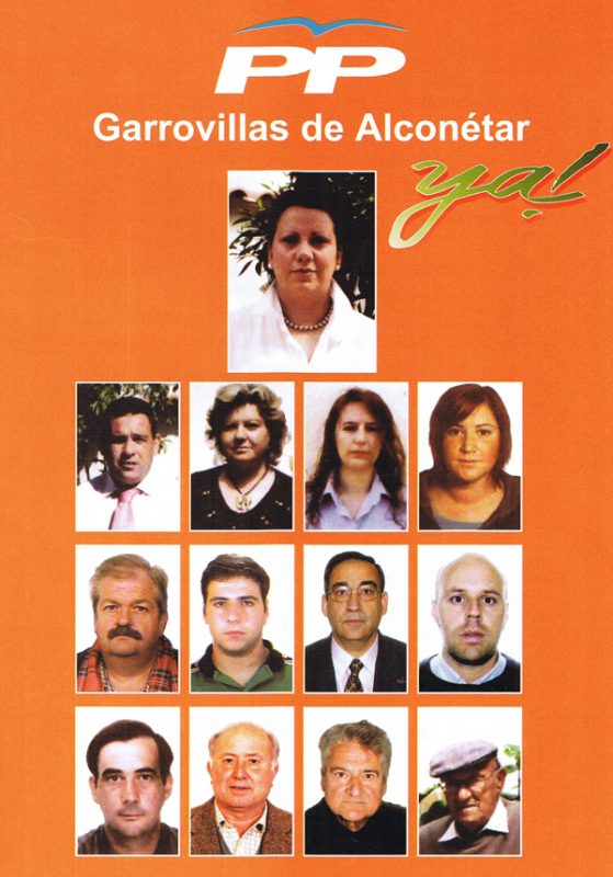 LISTA DE CANDIDATOS Y PROGRAMA DEL PARTIDO POPULAR - EXTREMADURA UNIDA